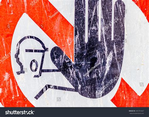 Restricted Access Prohibition Sign Yard Work Stock Photo 445791667 ...