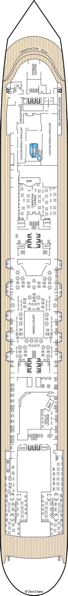 Cunard Queen Mary 2 (QM2) Deck Plans: Ship Layout, Staterooms & Map ...