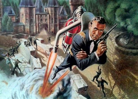 JAMES BOND 007 THUNDERBALL SEAN CONNERY 11x17 JET PACK ARTWORK ART ...