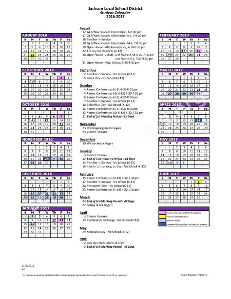 Jackson Local Schools Calendars – Massillon, OH