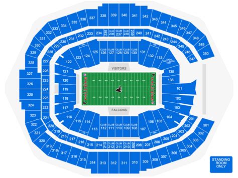 Atlanta Falcons Seating Chart View | Elcho Table