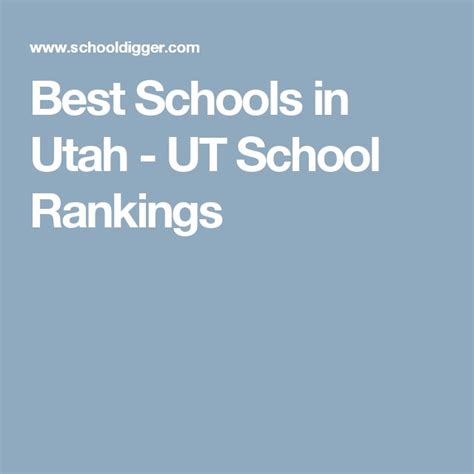 Best Schools in Utah - UT School Rankings | Chicago school, Florida ...