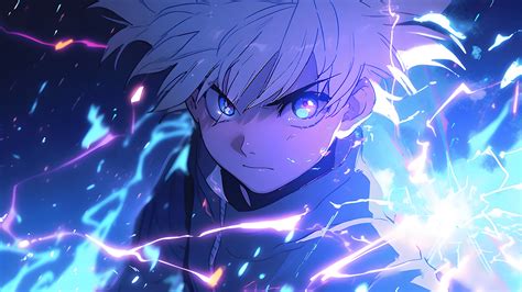 Hunter x Hunter Killua Zoldyck Lightning Desktop Wallpaper in 4K