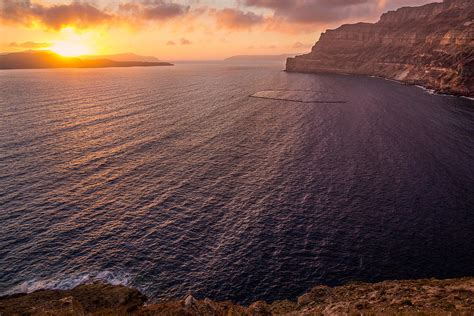 Santorini Caldera Sunset Photograph by Martin Peyza - Pixels