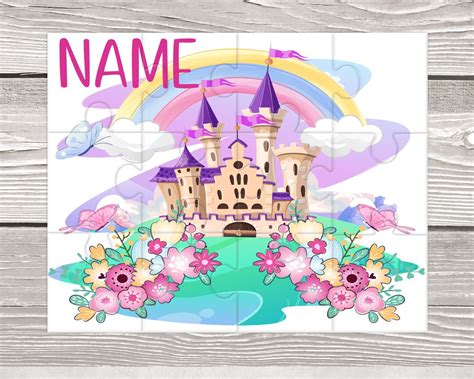 Personalised Princess Castle Puzzle, Gifts for Children, Rainbows ...