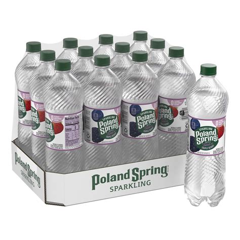 Poland Spring Sparkling Water, Triple Berry, 33.8 oz. Bottles (Pack of 12) - Walmart.com