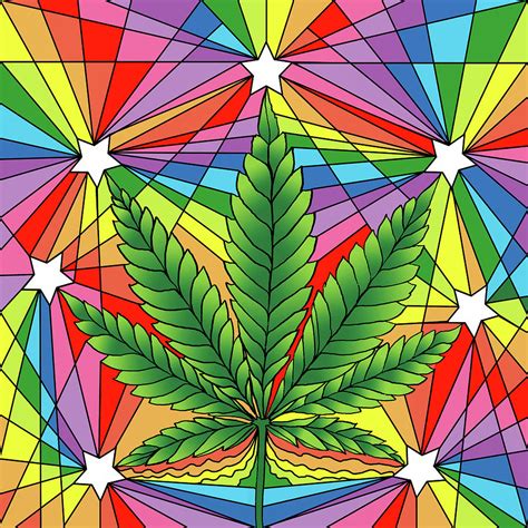 Marijuana Leaf Digital Art by Howie Green | Fine Art America