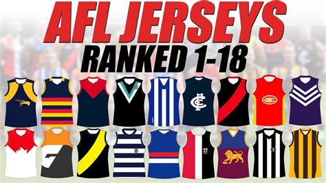 AFL Jerseys Ranked 1-18 - YouTube