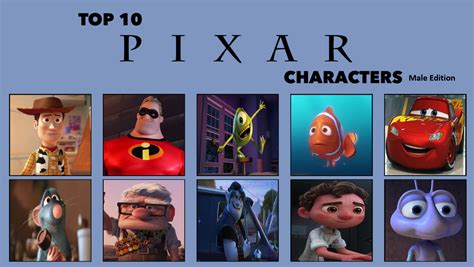 Top 10 Pixar Male Characters by Media201055 on DeviantArt