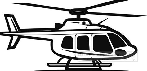 Aircraft Outline Clipart-helicopter-black-outline