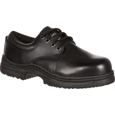 SlipGrips Steel Toe Slip-Resistant Oxfords, #5332