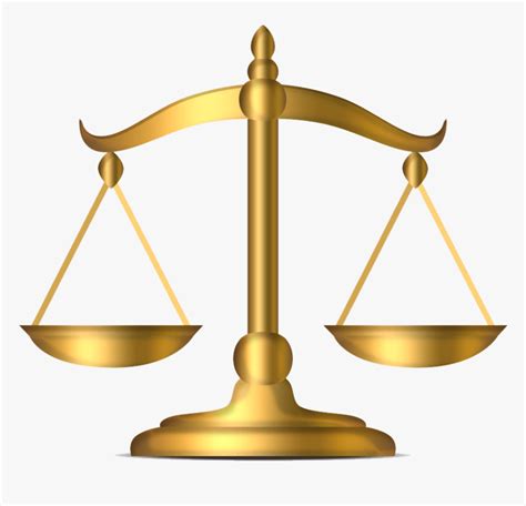 Transparent Scales Of Justice Png - Scales Of Justice Gold, Png ...