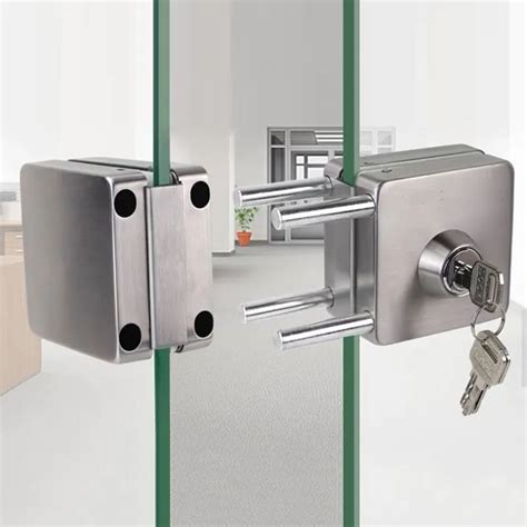 Stainless Steel 10 12mm Glass Door Lock Double Sides Open No Drilling ...