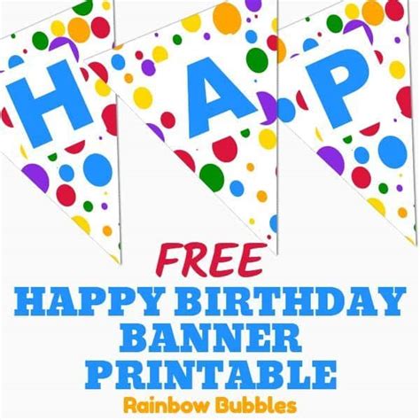 Happy Birthday Banner Printable Pdf - Printable Calendar