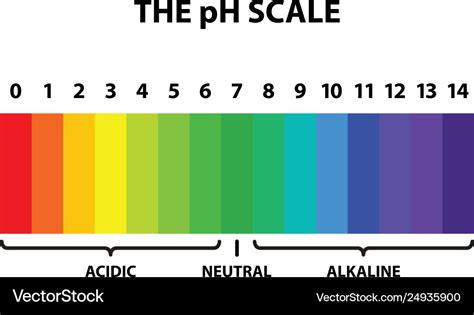 Colored ph scale rainbow - isolated Royalty Free Vector