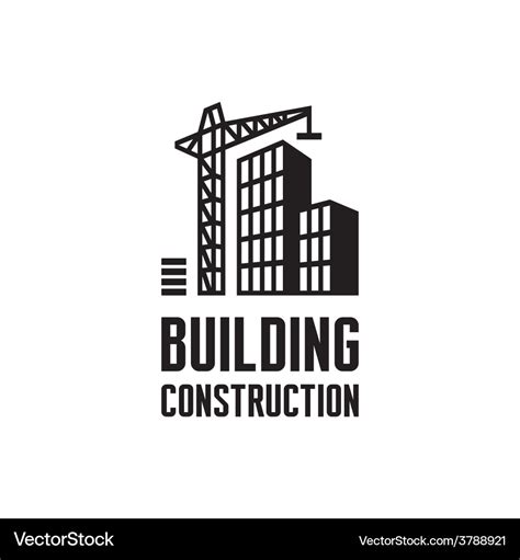 Building construction logo Royalty Free Vector Image