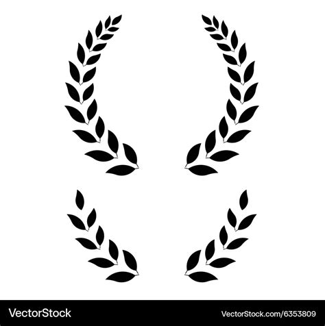 Simple laurel wreath Royalty Free Vector Image