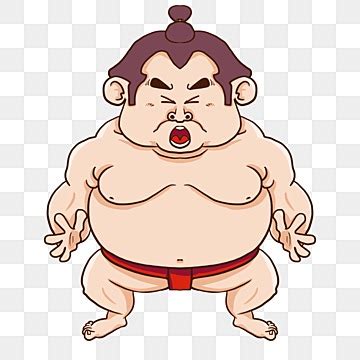 Japanese Sumo Wrestler Sketch Illustration Fat Sumo Vector ...