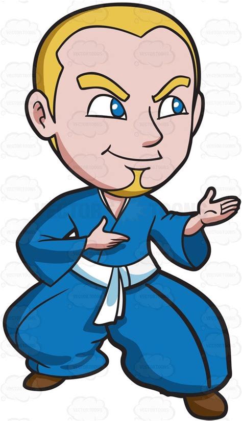 A Man Doing An Aikido Stance | Cartoon clip art, Martial arts uniform ...