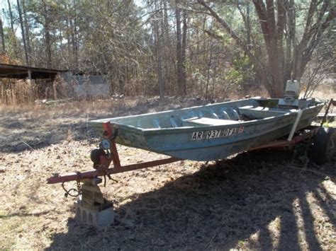 14' Aluminum Jon Boat with trailer & 3.5 hp motor - unkn 14' long 52 ...