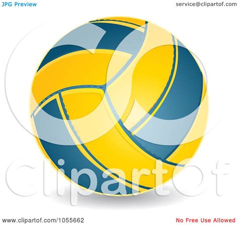 Royalty-Free Vector Clip Art Illustration of a 3d Water Polo Ball by ...