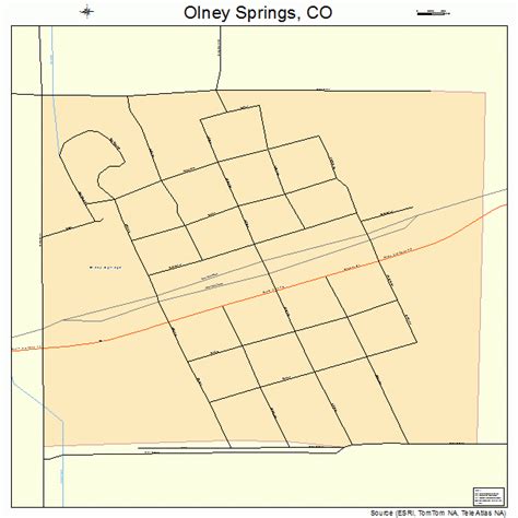 Olney Springs Colorado Street Map 0855705