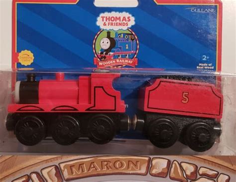 Buy THOMAS & FRIENDS WOODEN RAILWAY ~ JAMES ~ RARE 2001 NO LINES RED ...