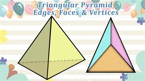 Triangular Pyramid - Faces Vertices and Edges - YouTube