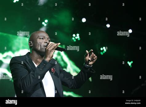 Seal performing live on stage at the O2 Arena in London Stock Photo - Alamy