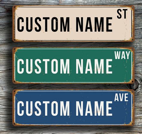 Custom STREET SIGN Personalized Street Sign Vintage style