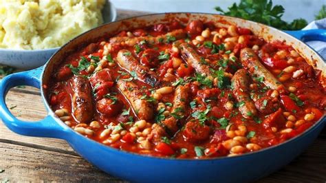 Sausage & Bean Casserole Recipe | Sausage and bean casserole, Easy ...