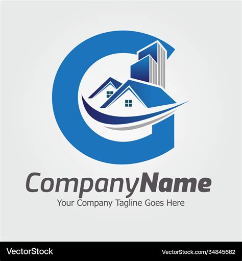 Building and construction logo design Royalty Free Vector