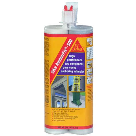 Sika AnchorFix 500 - Two Component Epoxy 20 oz, High Performance ...