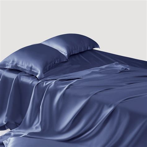 Dark Blue Silk Bed Linen from 100% Mulberry Silk