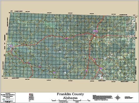 Franklin County Alabama 2014 Aerial Map