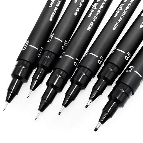 htconline.in| Uni Pin Fineliner Drawing Pen Set of 6