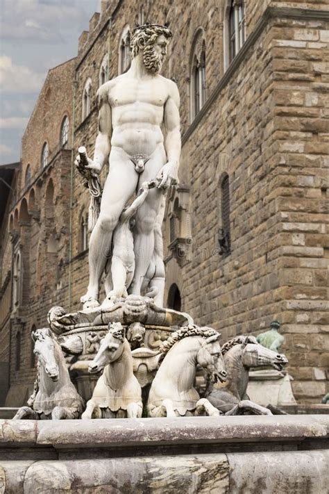 Piazza Della Signoria, Florence, Italy, Fountain Of Neptune Stock Image ...