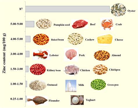 Zinc Foods Chart