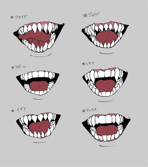 Sharp Teeth Smile Drawing