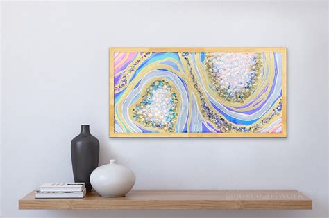 I make custom epoxy resin geode paintings : r/artstore