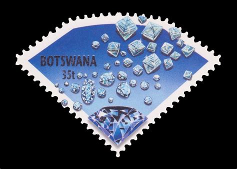 Diamonds - Botswana - 2001 | Postage stamp collecting, Stamp, Postage ...