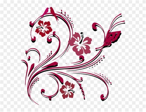 Butterfly Scroll Clip Art At Clker Com Vector Clip - Wedding Border ...