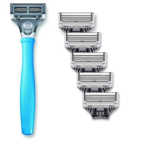 Harrys Mens Razor Set with 6 Total Razor Blades (Sky Blue) - Walmart ...