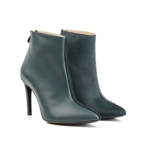 Paulina Dark Green Boots | Rosamund Muir