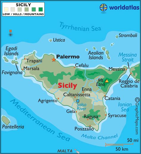 Sicily: is the largest island in the Mediterranean Sea, along with ...