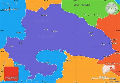 Political Simple Map of Yavatmal