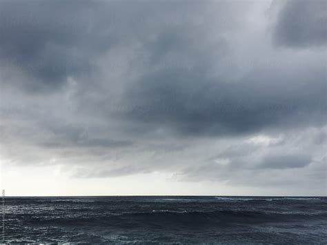 "Dark Storm Clouds Over Pacific Ocean, North Shore, Oahu, Hawaii" by ...