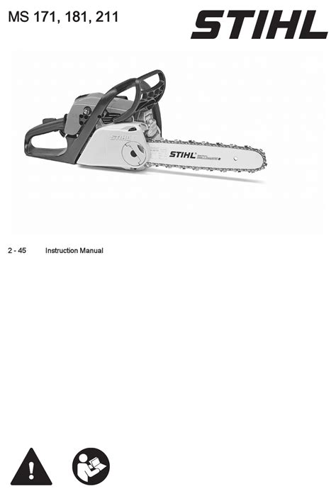 STIHL MS 171 INSTRUCTION MANUAL Pdf Download | ManualsLib