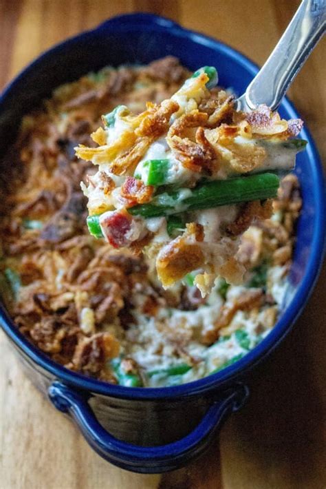 Green Bean Casserole with Bacon | A Wicked Whisk