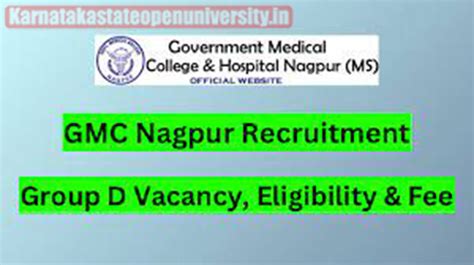 GMC Nagpur Recruitment 2024 Release Notification, Download Online ...